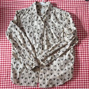 Ariat Women's Black and Cream Button Down Shirt